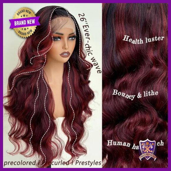 26-Inch Pre-Plucked Body Wave Synthetic Wig with HD Lace Front main image 6